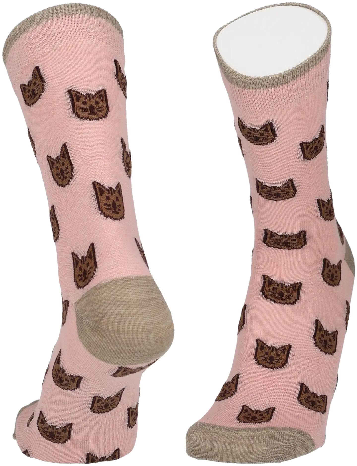 Sukkamestarit naisten merinovillasukat Kisu - Soft pink - 2