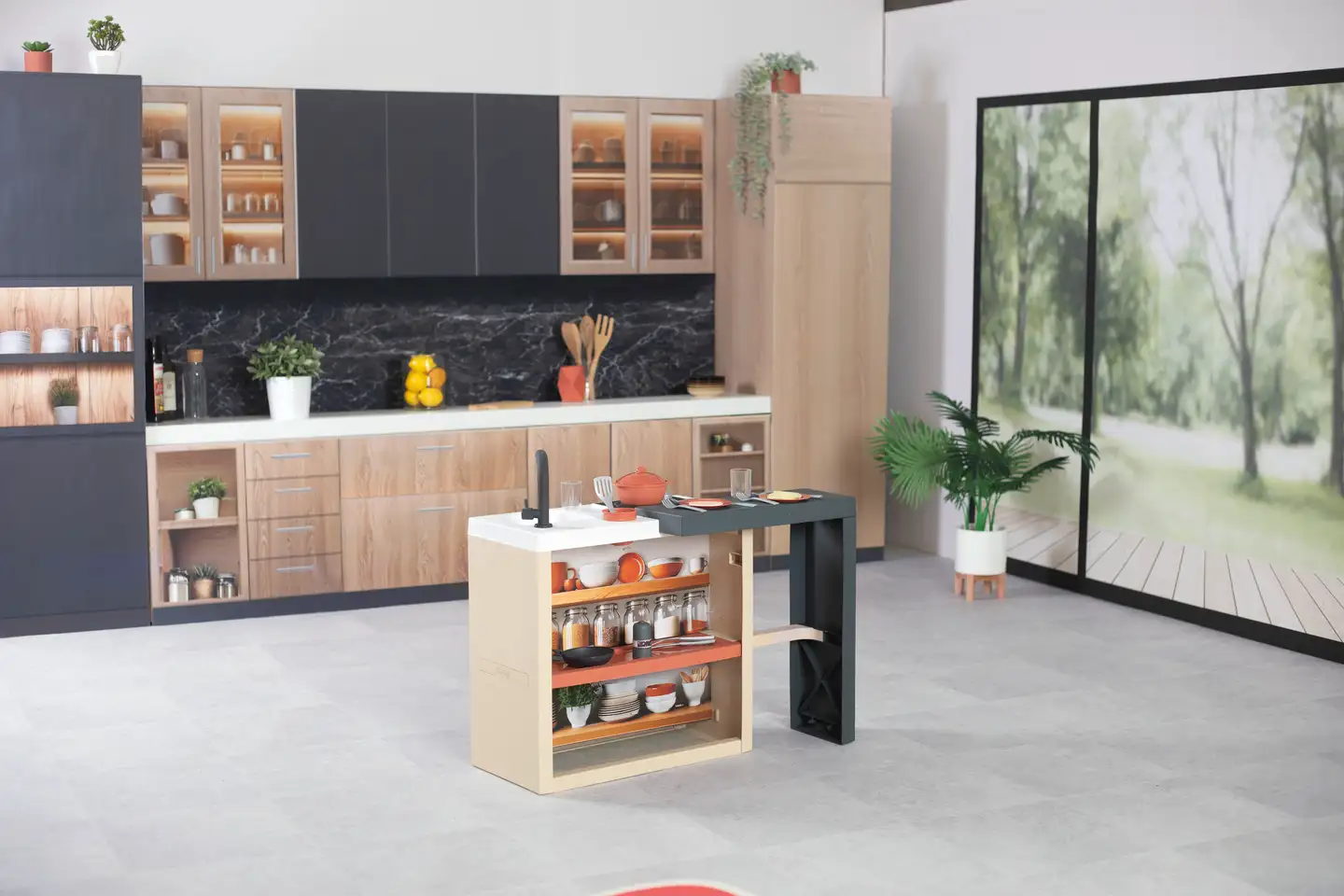 Smoby Kitchen Island, keittiösaareke kokkailuleikkeihin - 14