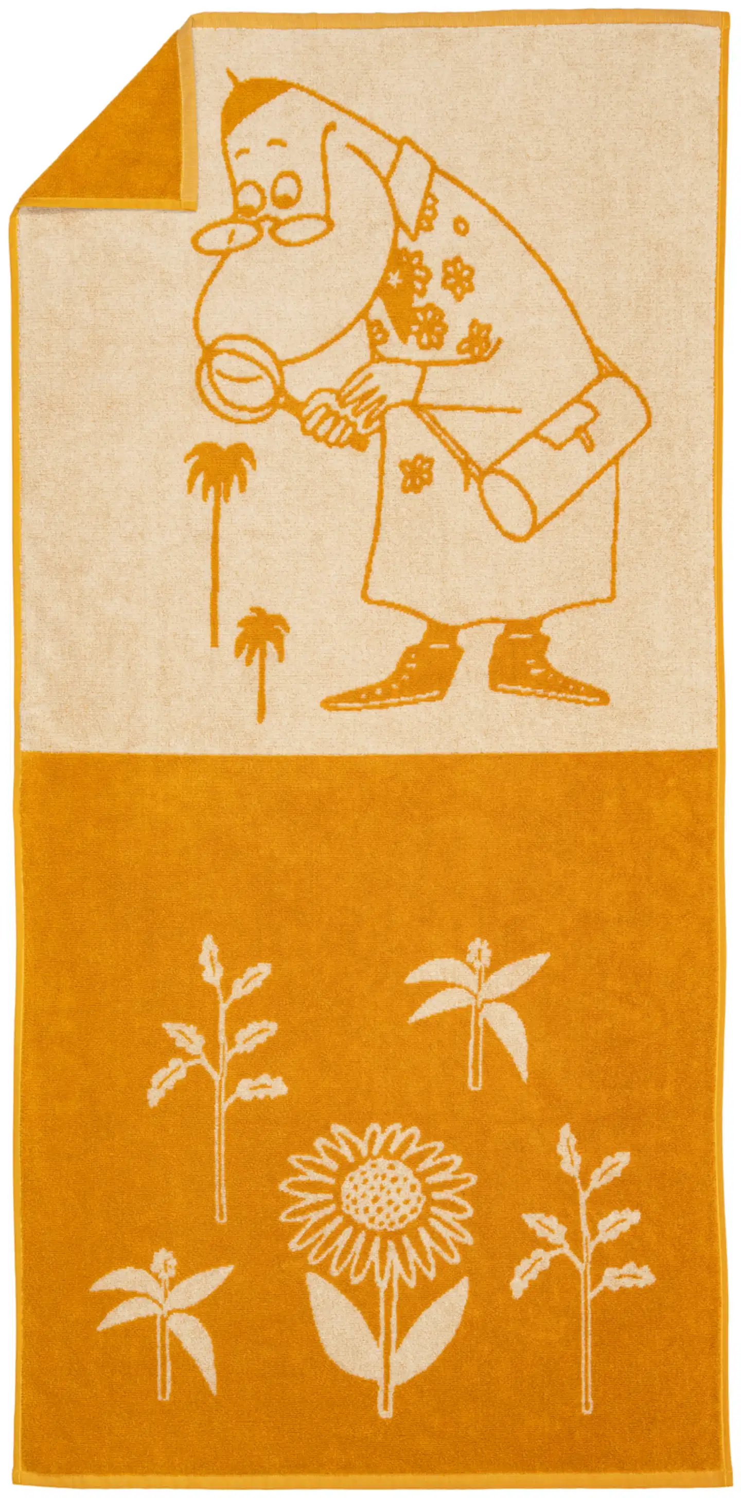 Moomin Arabia Muumi kylpypyyhe 70x140cm Hemuli okra GOTS