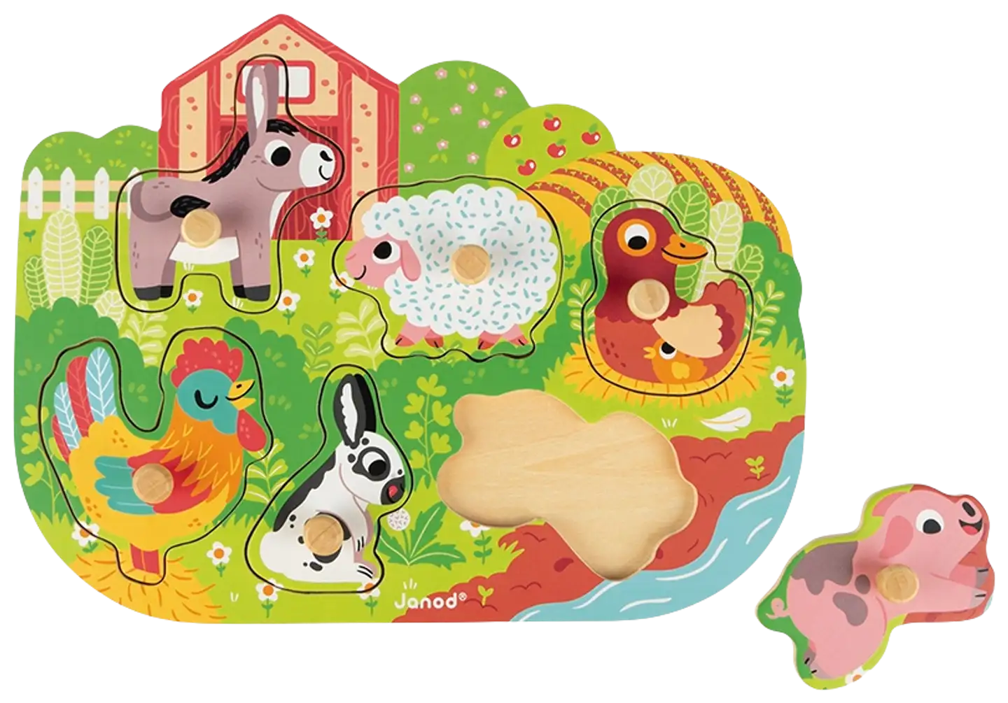 Janod Nuppipalapeli Maatilan eläimet - 1