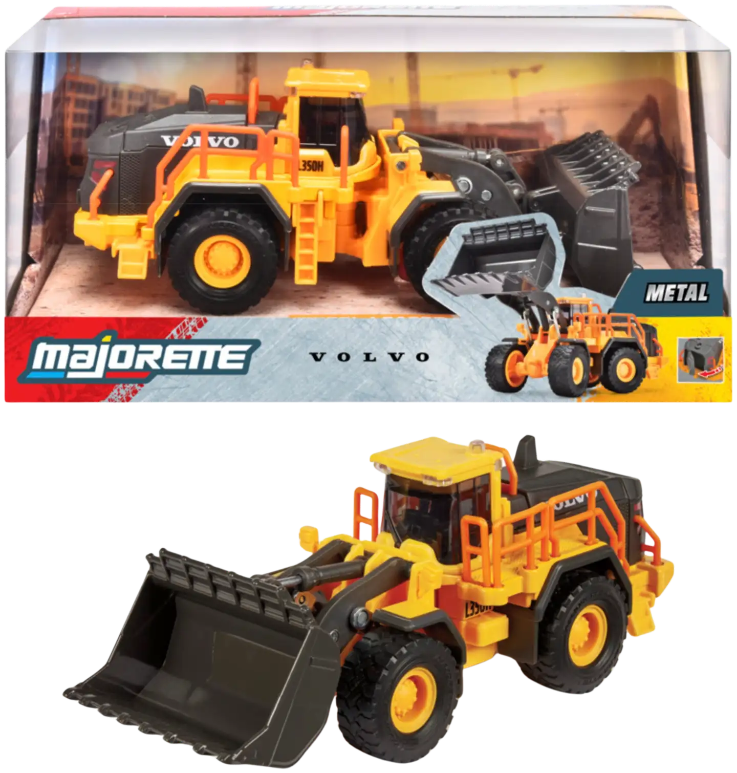 Majorette Volvo Pyöräkuormaaja, 1:43, 21 cm - 1