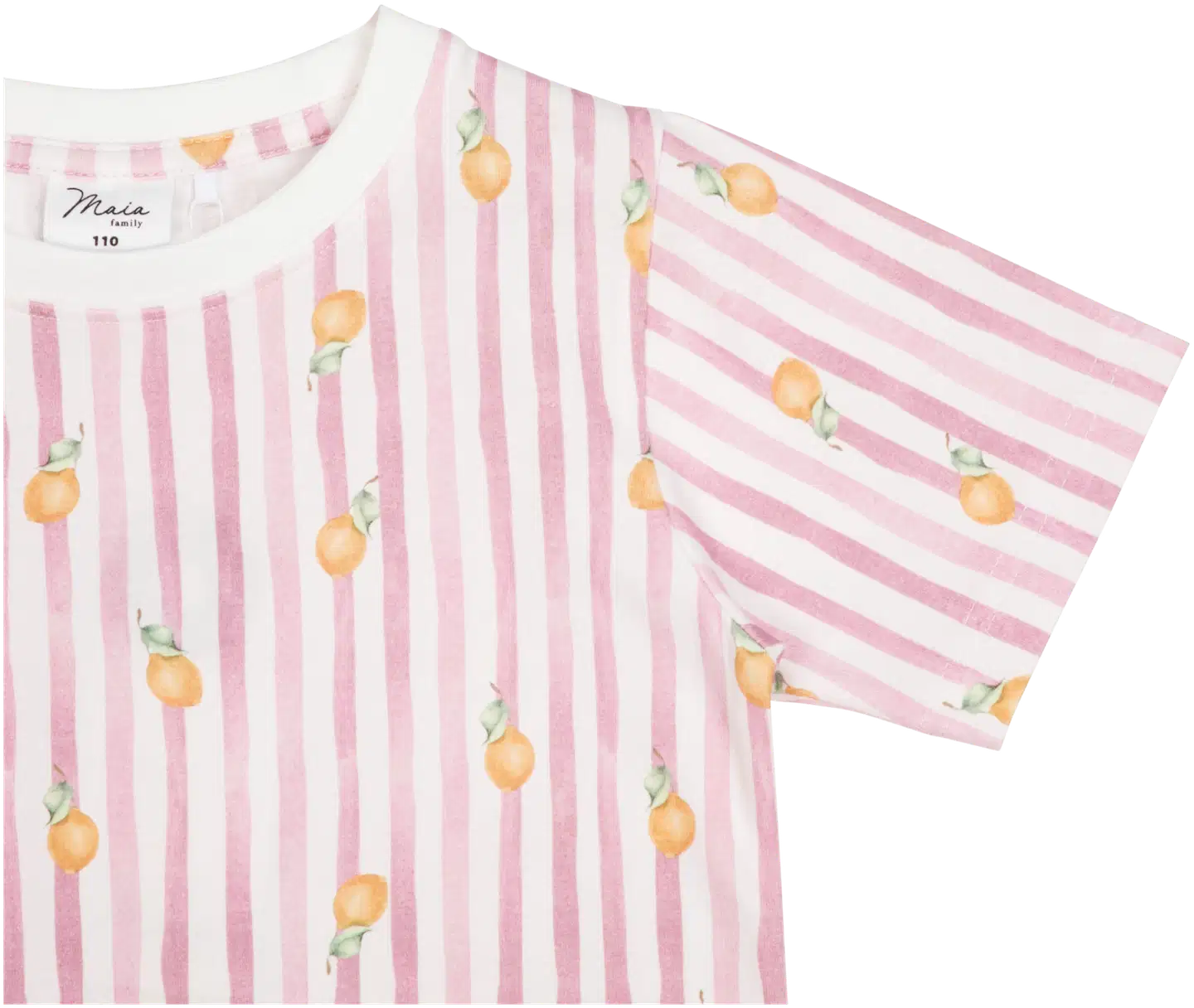 Maia family lasten t-paita Sitruunaraita 205614 - Vaaleanpunainen - 3