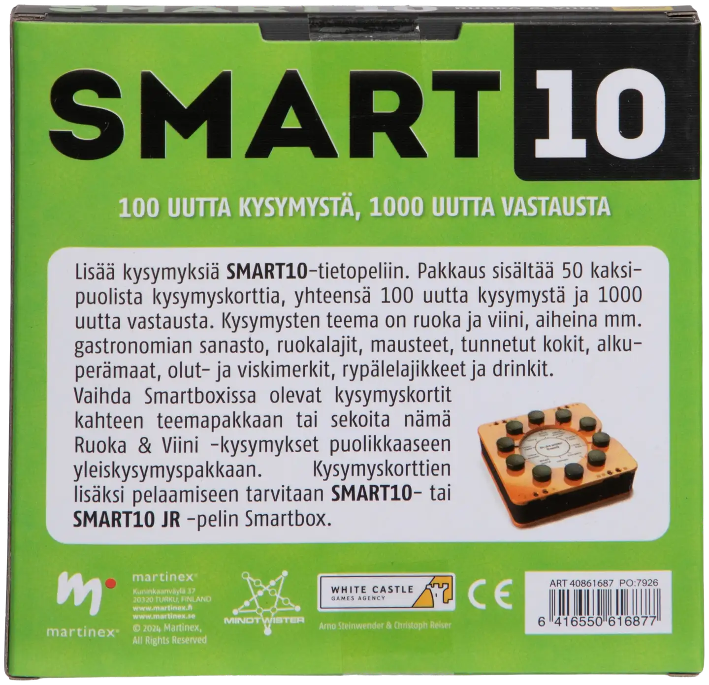 Peliko Smart10 teemakysymykset, erilaisia - 10