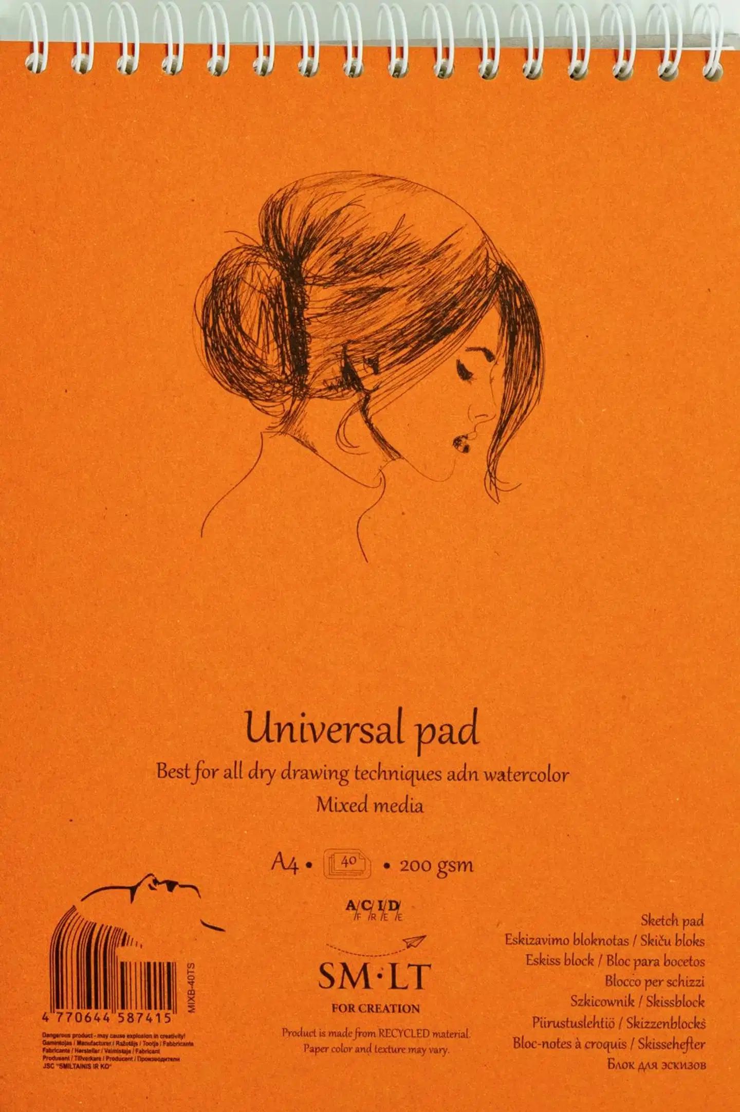 Mixed-media lehtiö 200g A4 40 lehteä