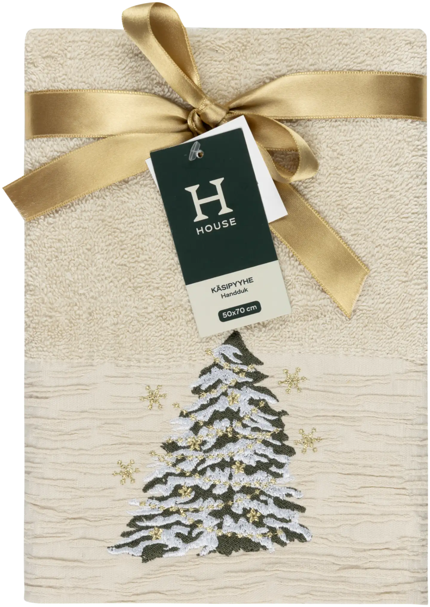 House käsipyyhe Xmas tree 50x70 cm beige - 2