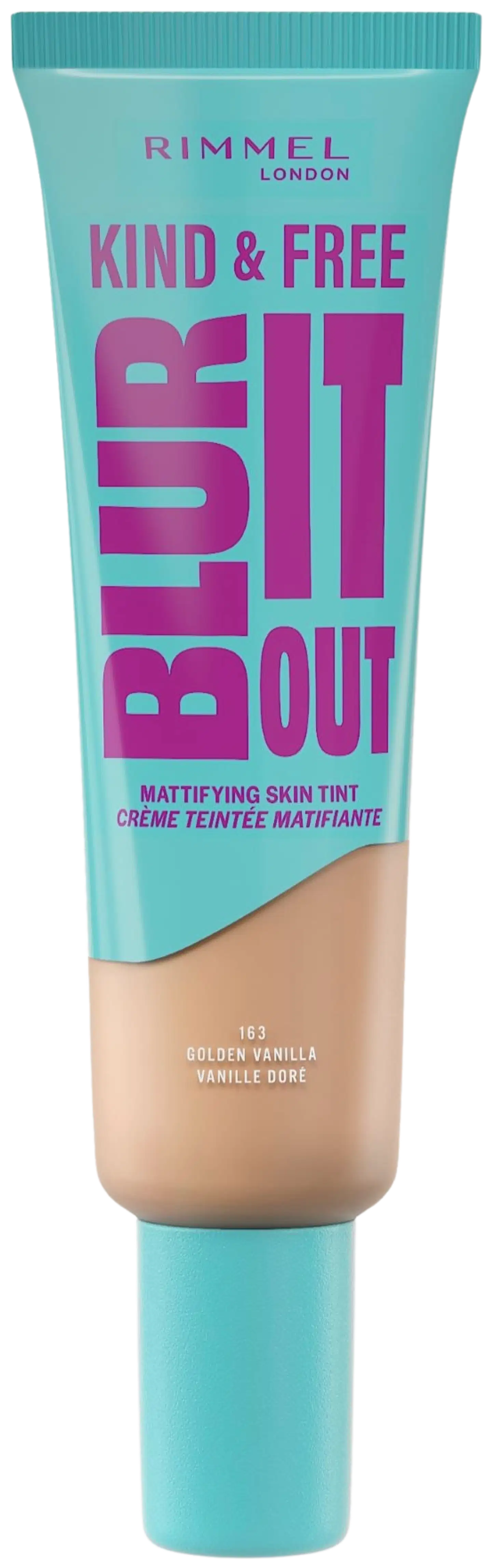 Rimmel Kind & Free Matte Skin Tint 30 ml, 150 Rose Vanilla meikkivoide - 163 Golden Vanilla