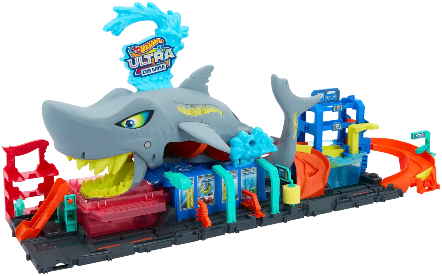 Hot Wheels City Ultra Shark -autopesulaleikkisetti - 2