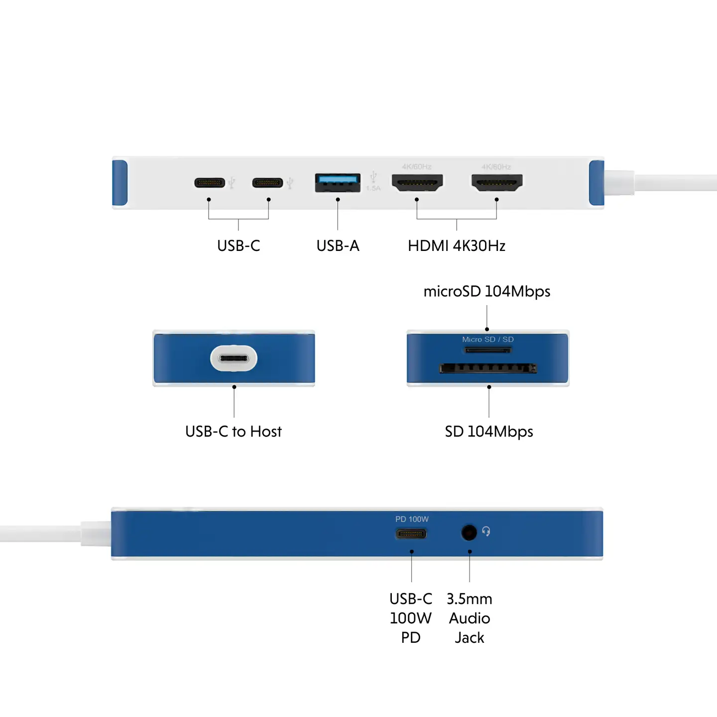 Targus HyperDrive Flex 9 Port USB-C Hub - 2