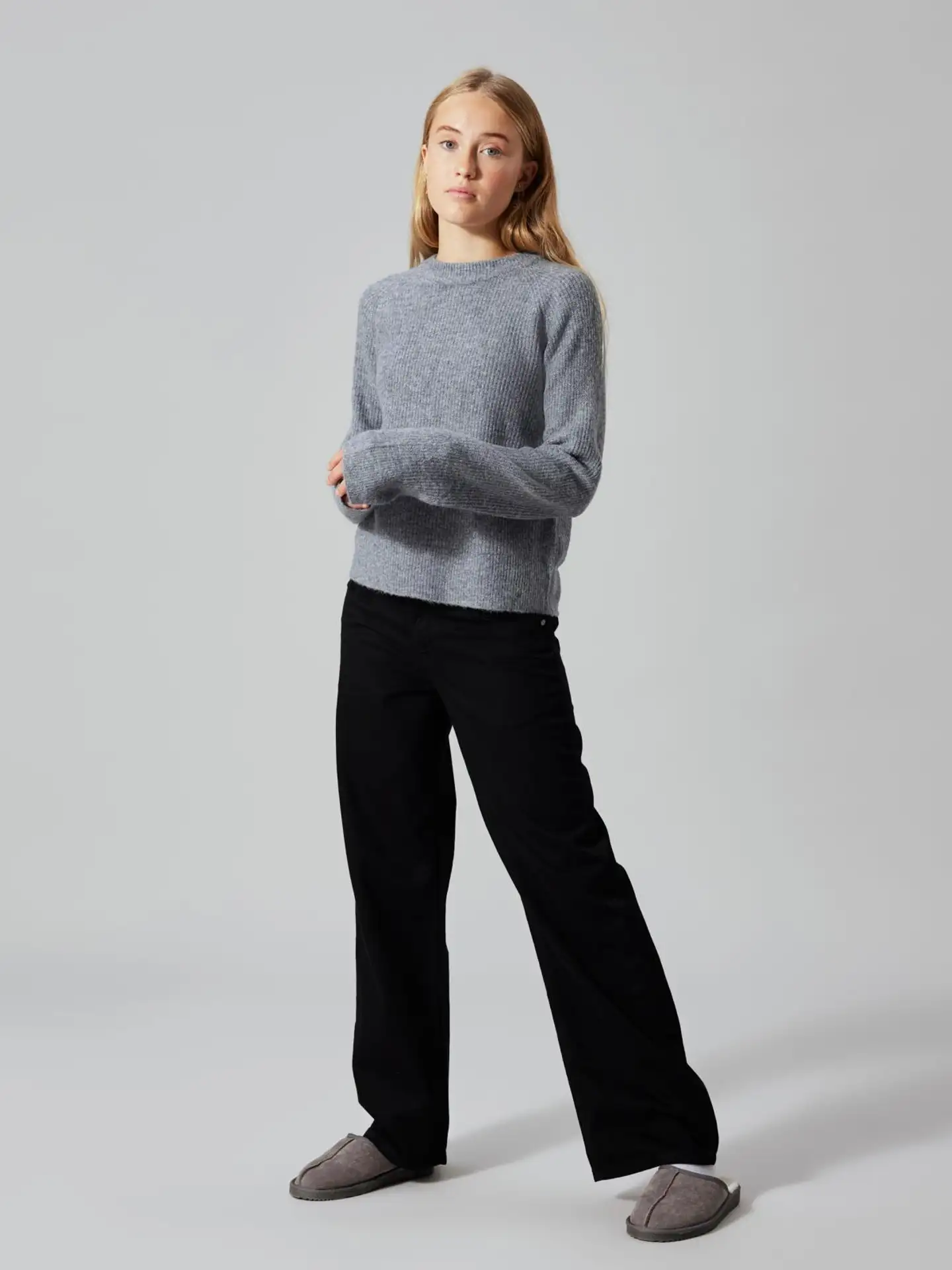LMTD lasten neule - Grey melange - 4