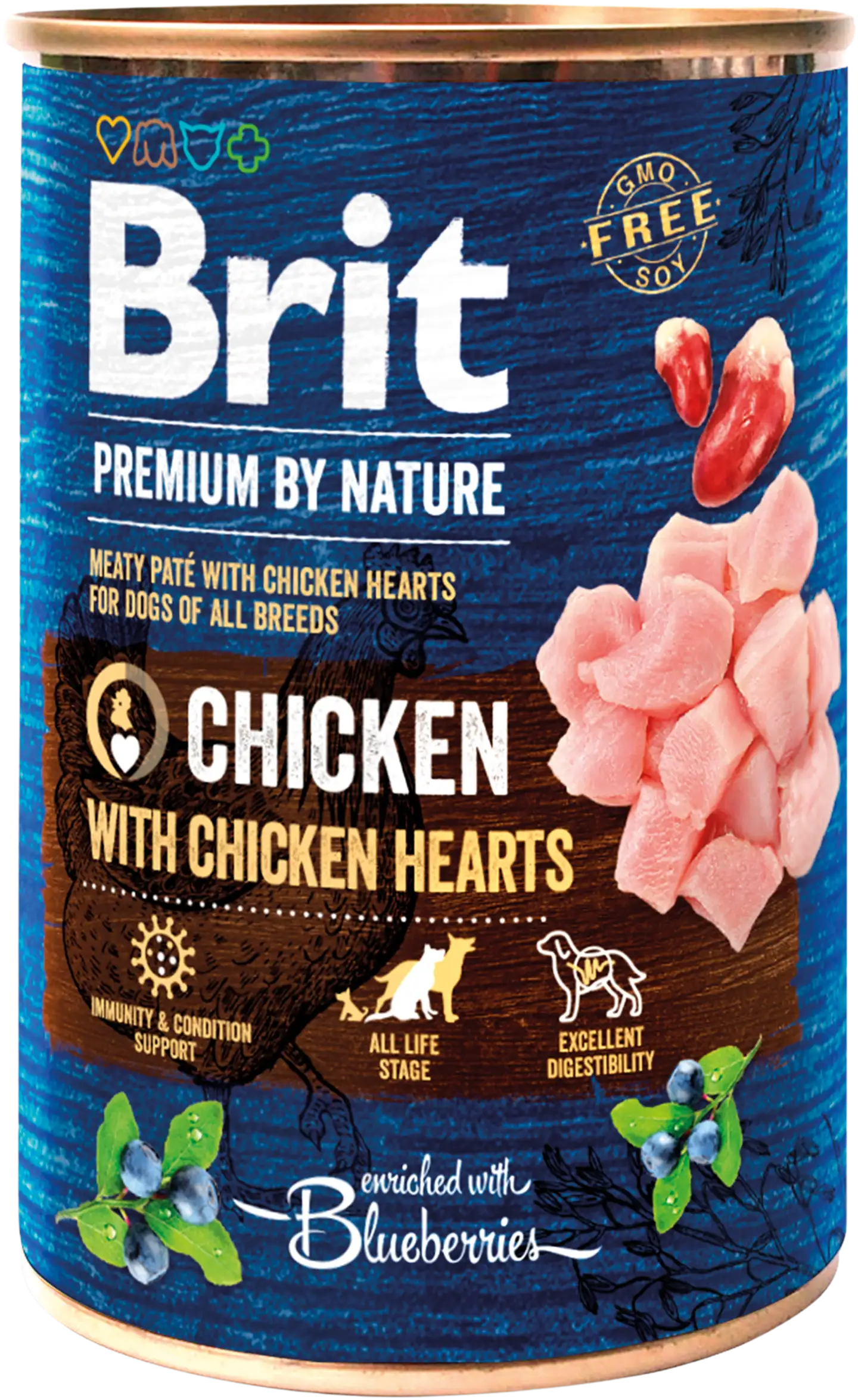 Brit Premium by Nature Kana-sydän 400 g