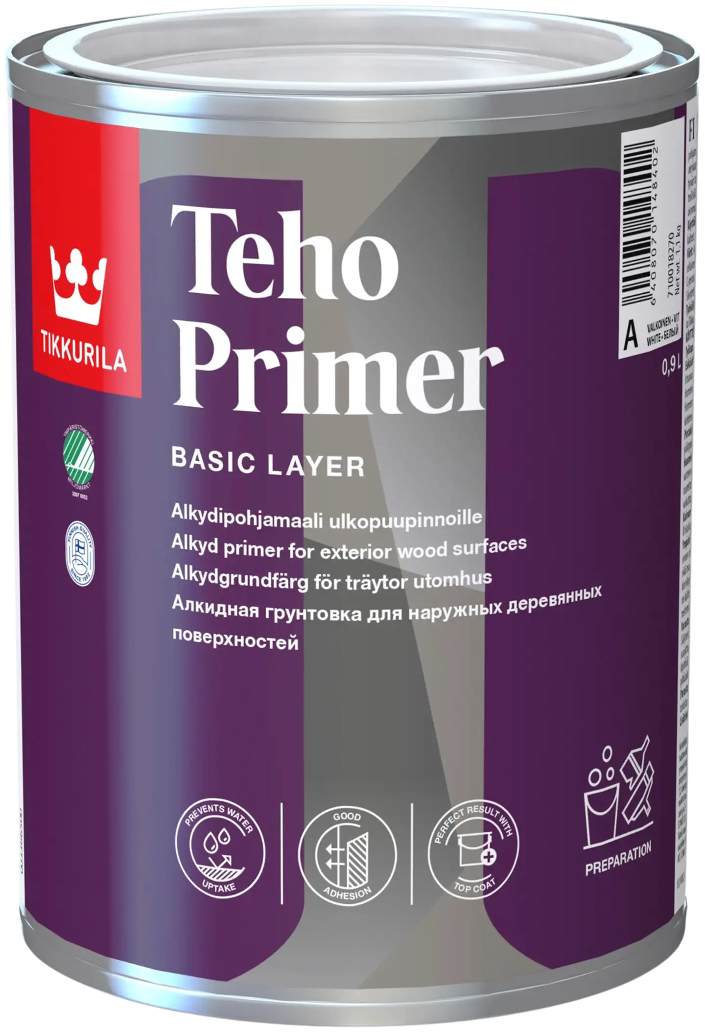 Tikkurila alkydipohjamaali Teho Primer 0,9 l A