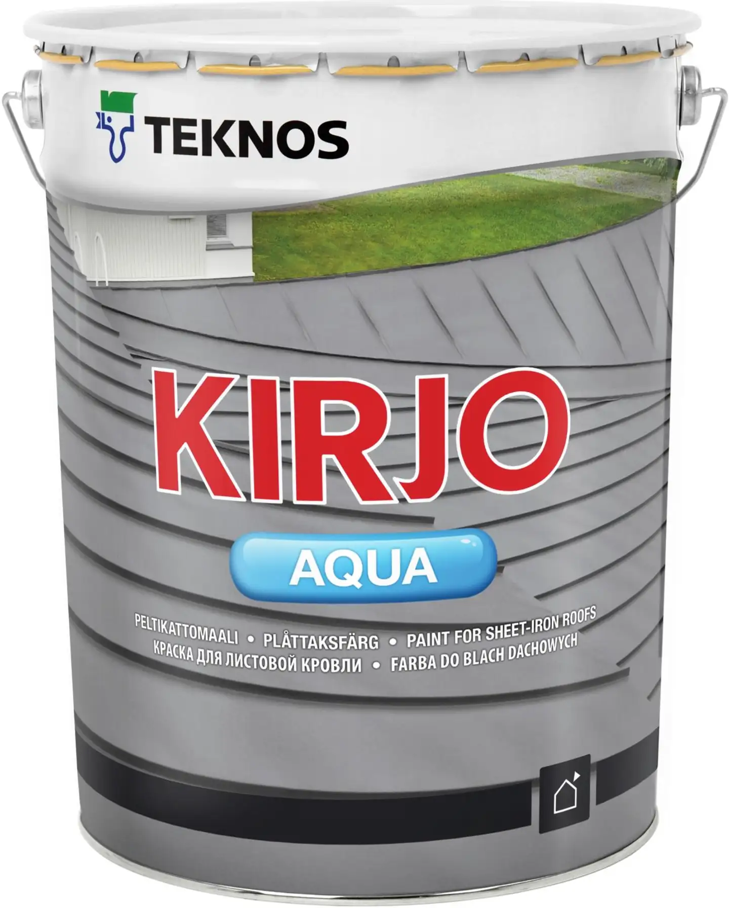 Teknos peltikattomaali Kirjo Aqua 20 l T2515 musta himmeä