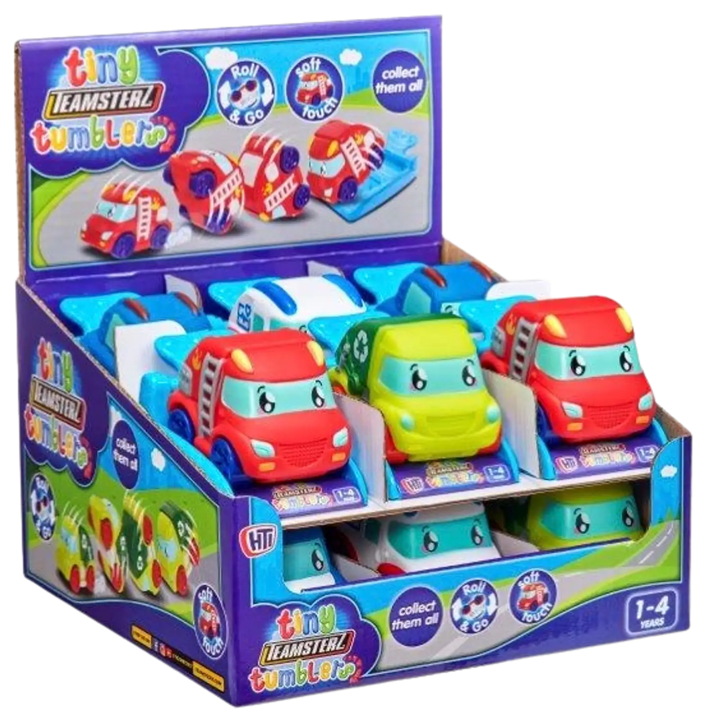 Tiny Teamsterz lelu Tumblers laukaisija ja pikkuauto - 2
