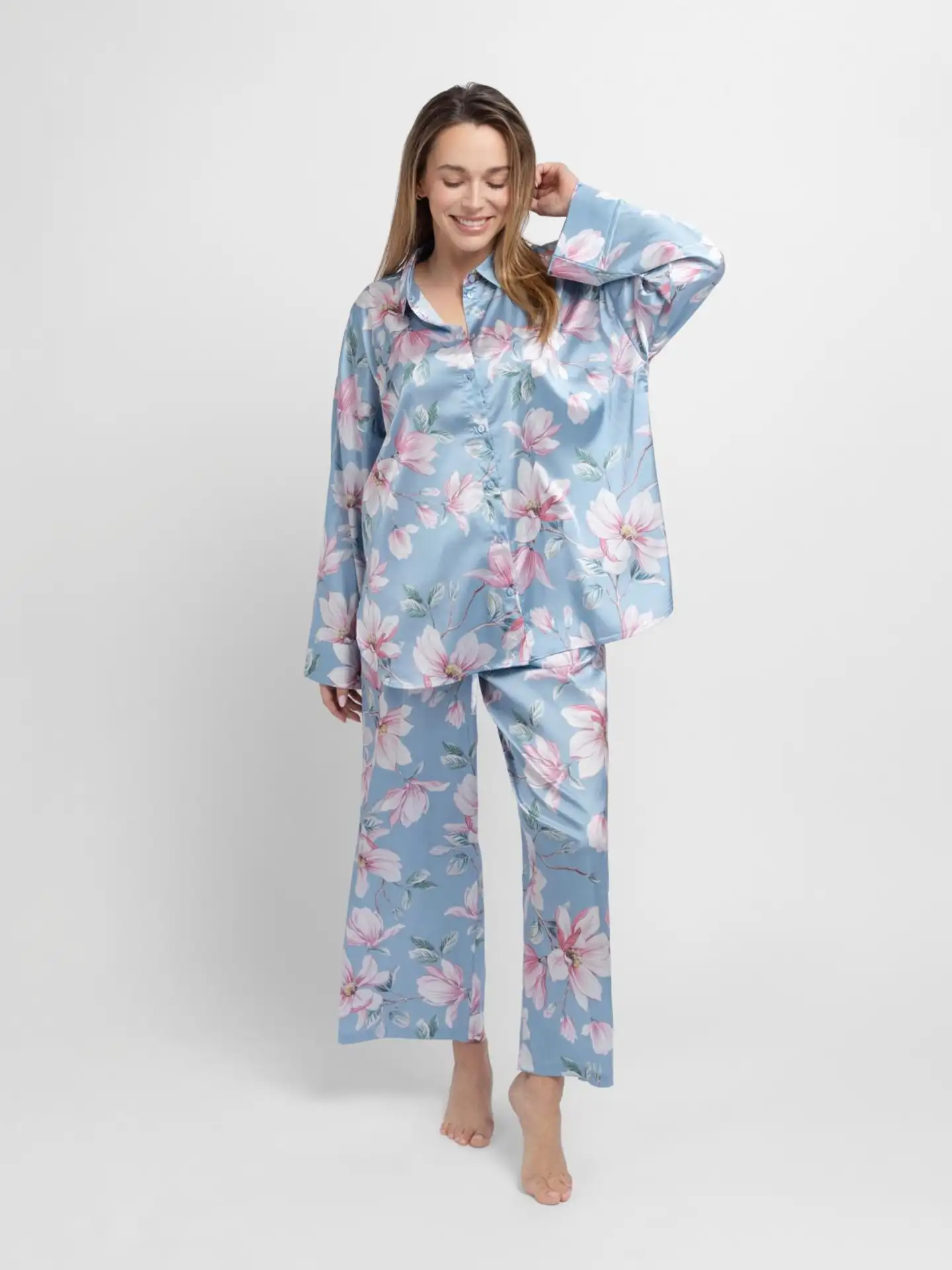 Dorina naisten pyjamahousut Bella FXPT0020 - Floral print - 2