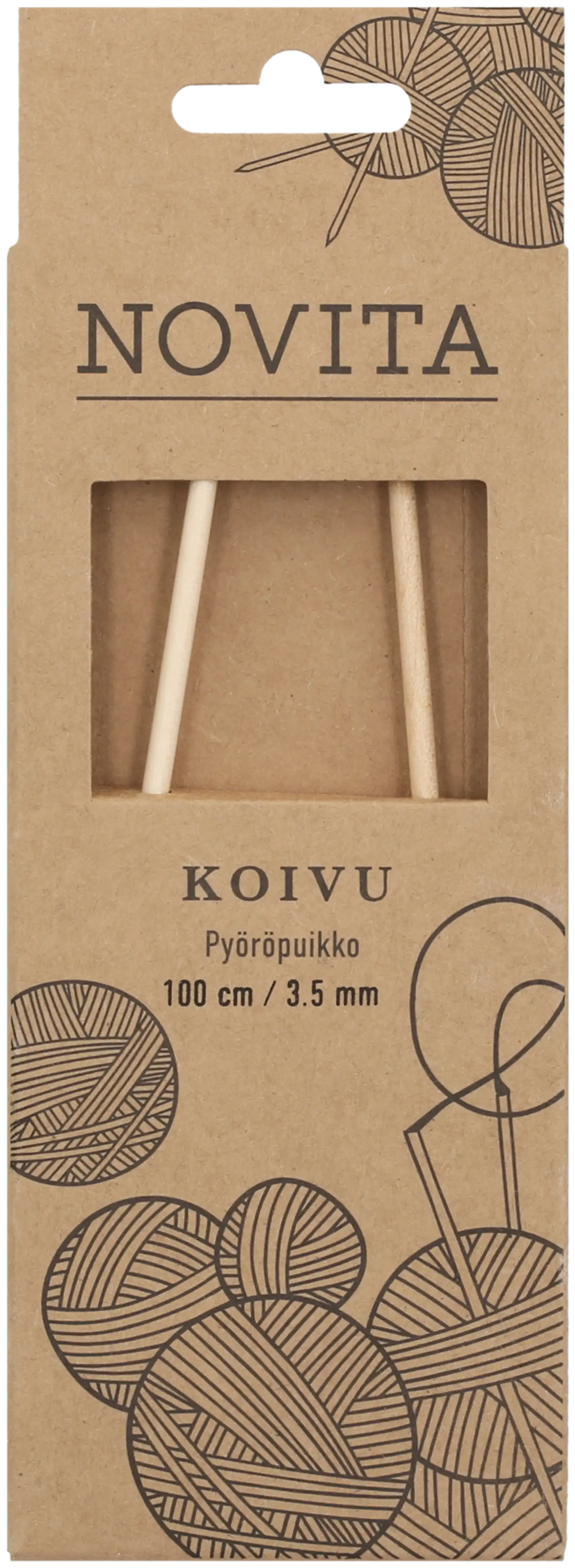 Novita Pyöröpuikko koivu 100 cm 3.5 - 1