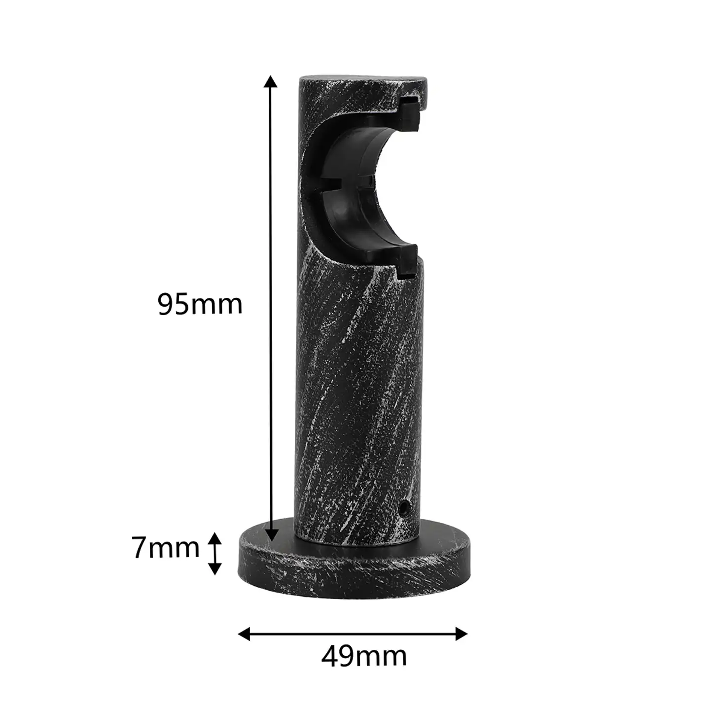 Ihanin verhotangon click-kannakkeet mustakulta 28mm 2kpl/pss - 3