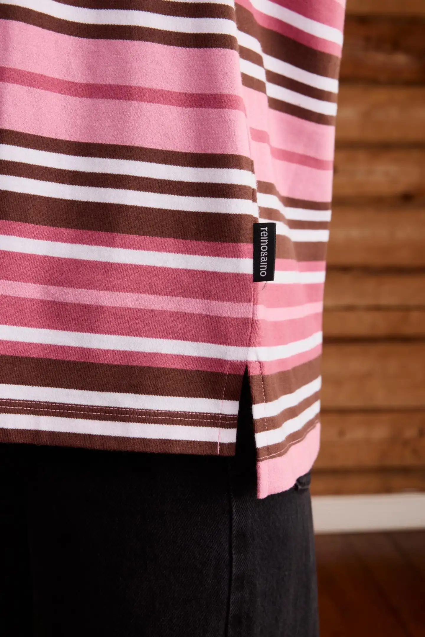 Reino&Aino naisten raitapusero - pink stripe - 8