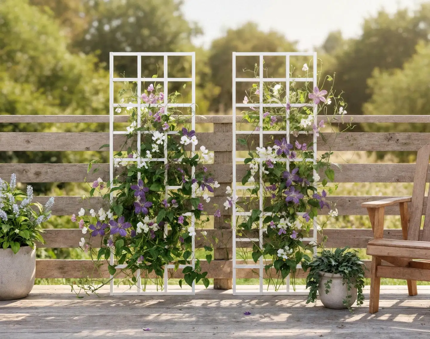 Köynnösritilä, valkoinen, 60x180cm - 4