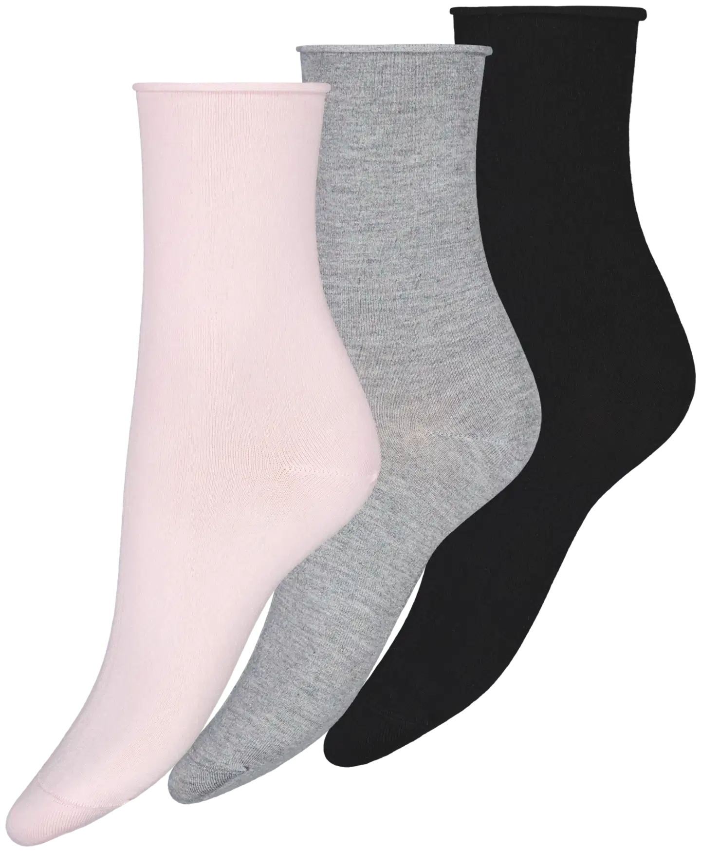 Vogue naisten nilkkasukat Bamboo Comfort Top Socks 3-pack - Rosewater - 1