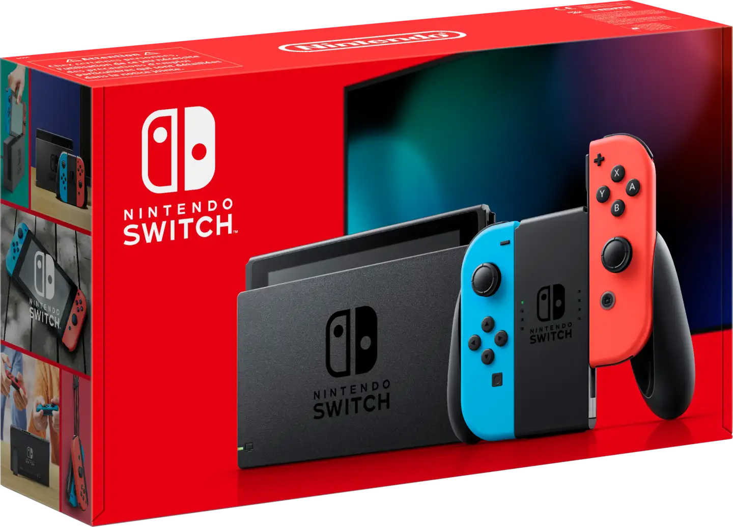 Nintendo Switch konsoli sini/puna Joy-Con ohjaimilla