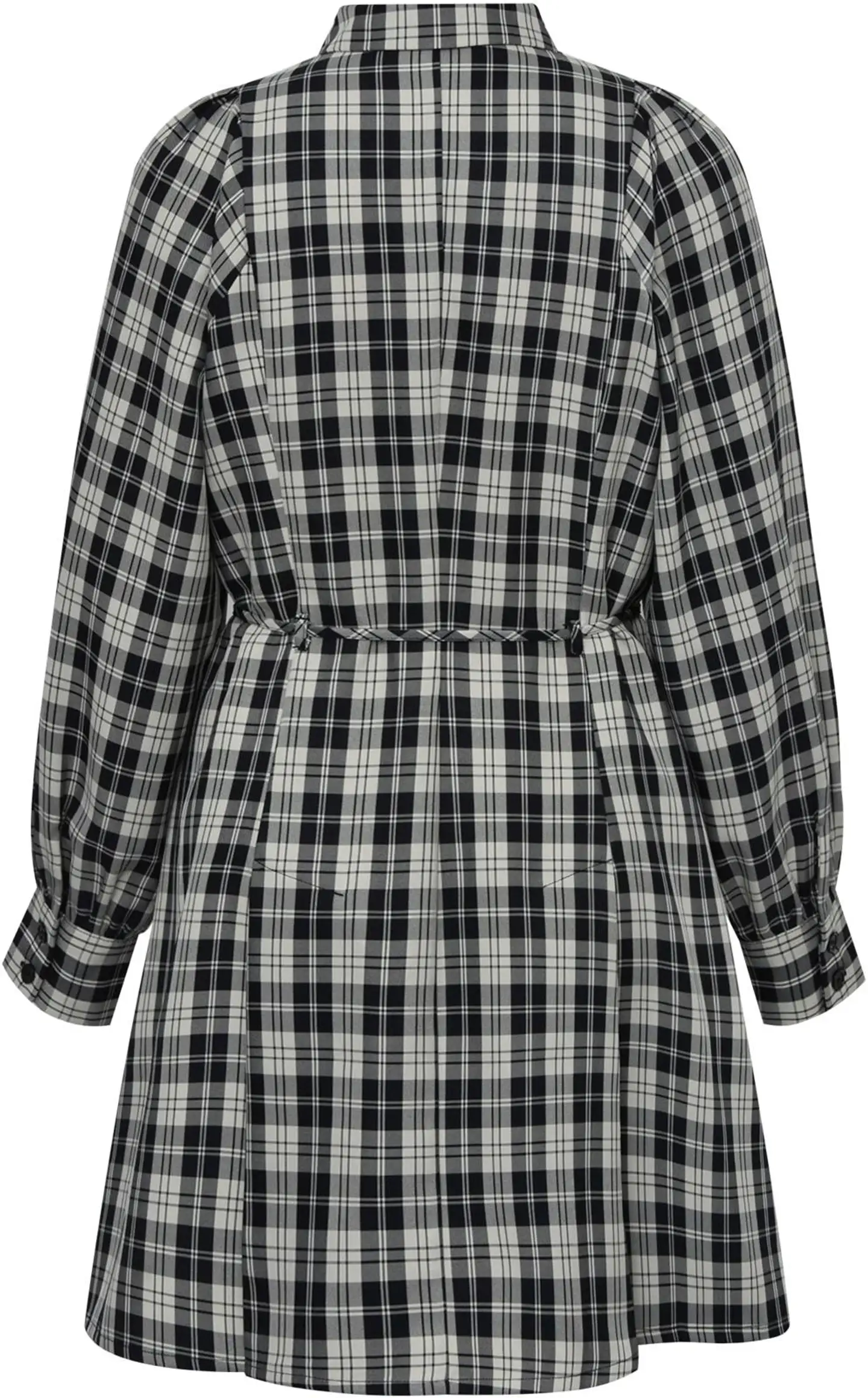 WKLY. naisten lyhyt ruutukuosillinen paitamekko 218W340520 - grey check - 2