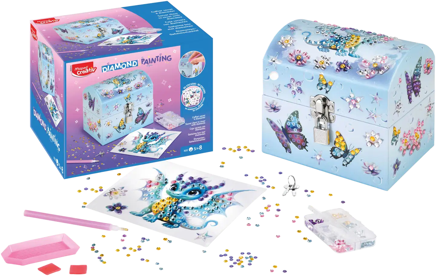 Maped askartelusarja timanttimaalaus Creativ Aarrearkku - 1
