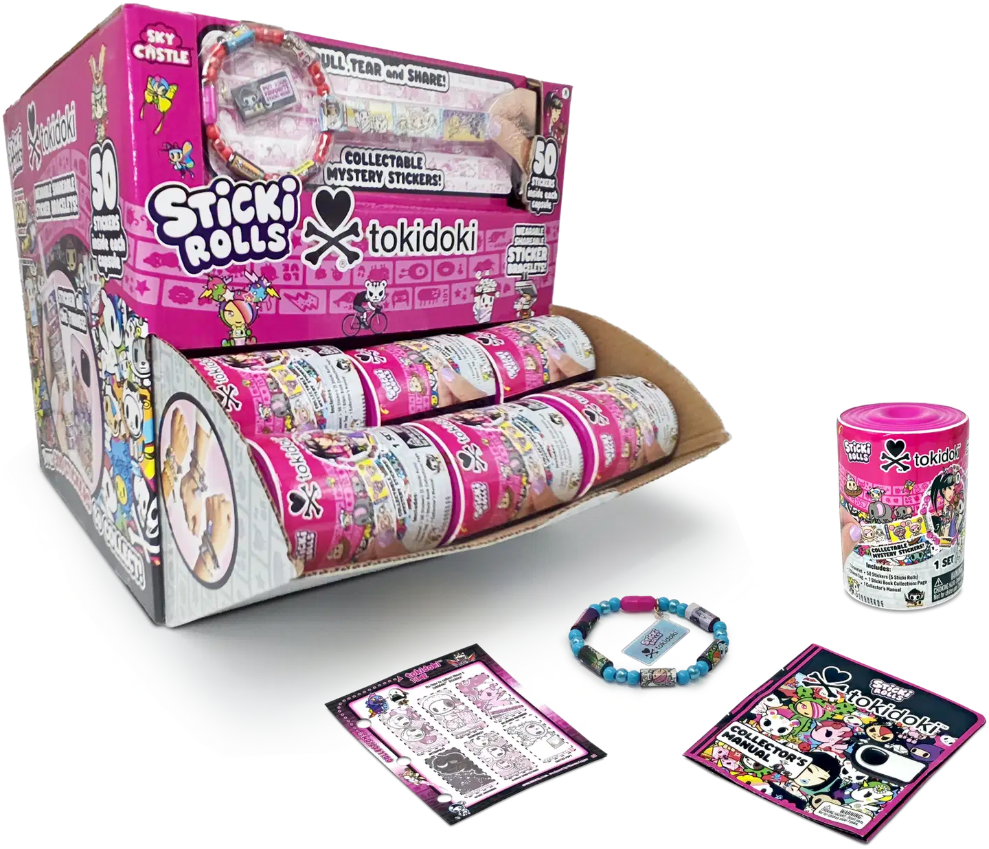 Sticki Rolls Tokidoki Tarrarannekoru Yllätyspakkaus 50 tarraa - 12