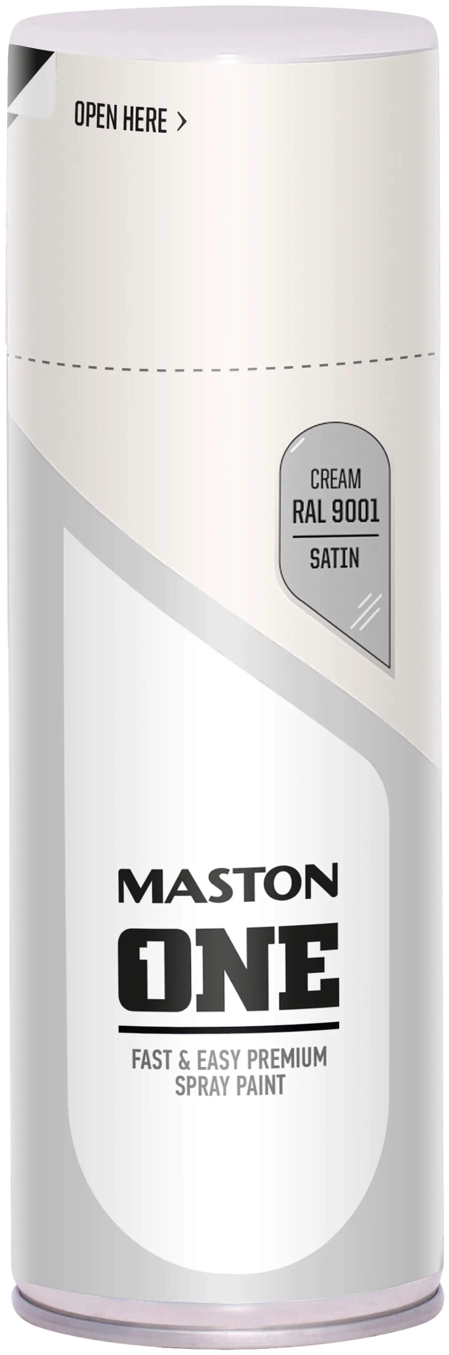 Maston spraymaali ONE 400 ml kermanvalkea RAL9001 satiini