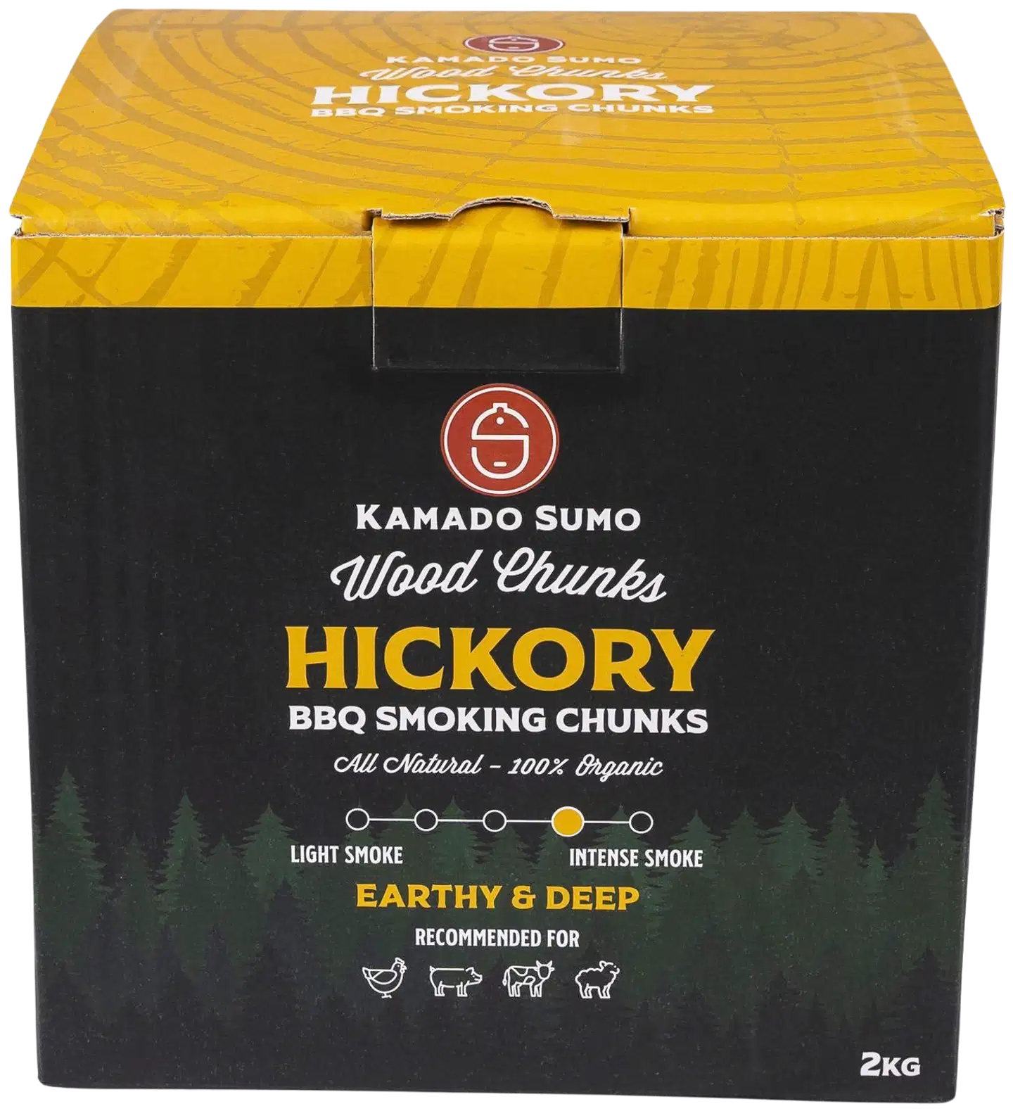 Kamado Sumo Hickory-puupalat 2 kg - 1