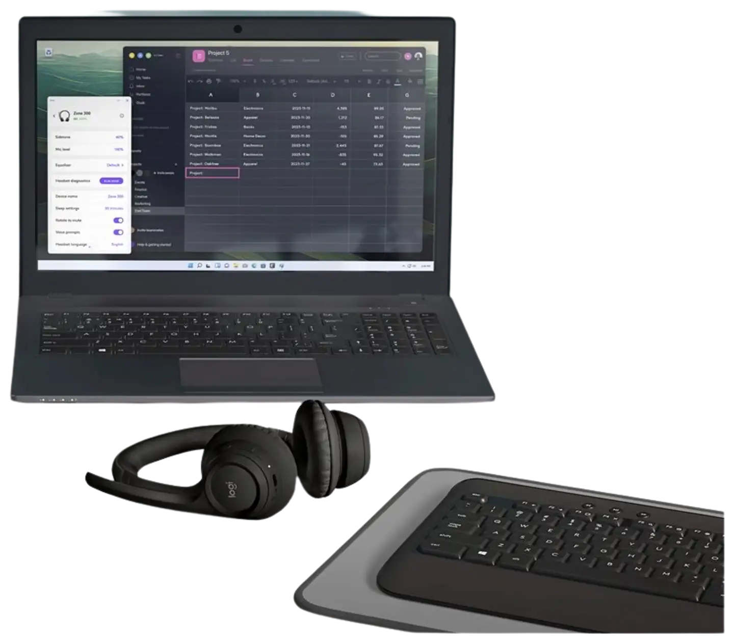 LOGITECH Zone 300 Wireless Bluetooth Headset - BLACK - 8