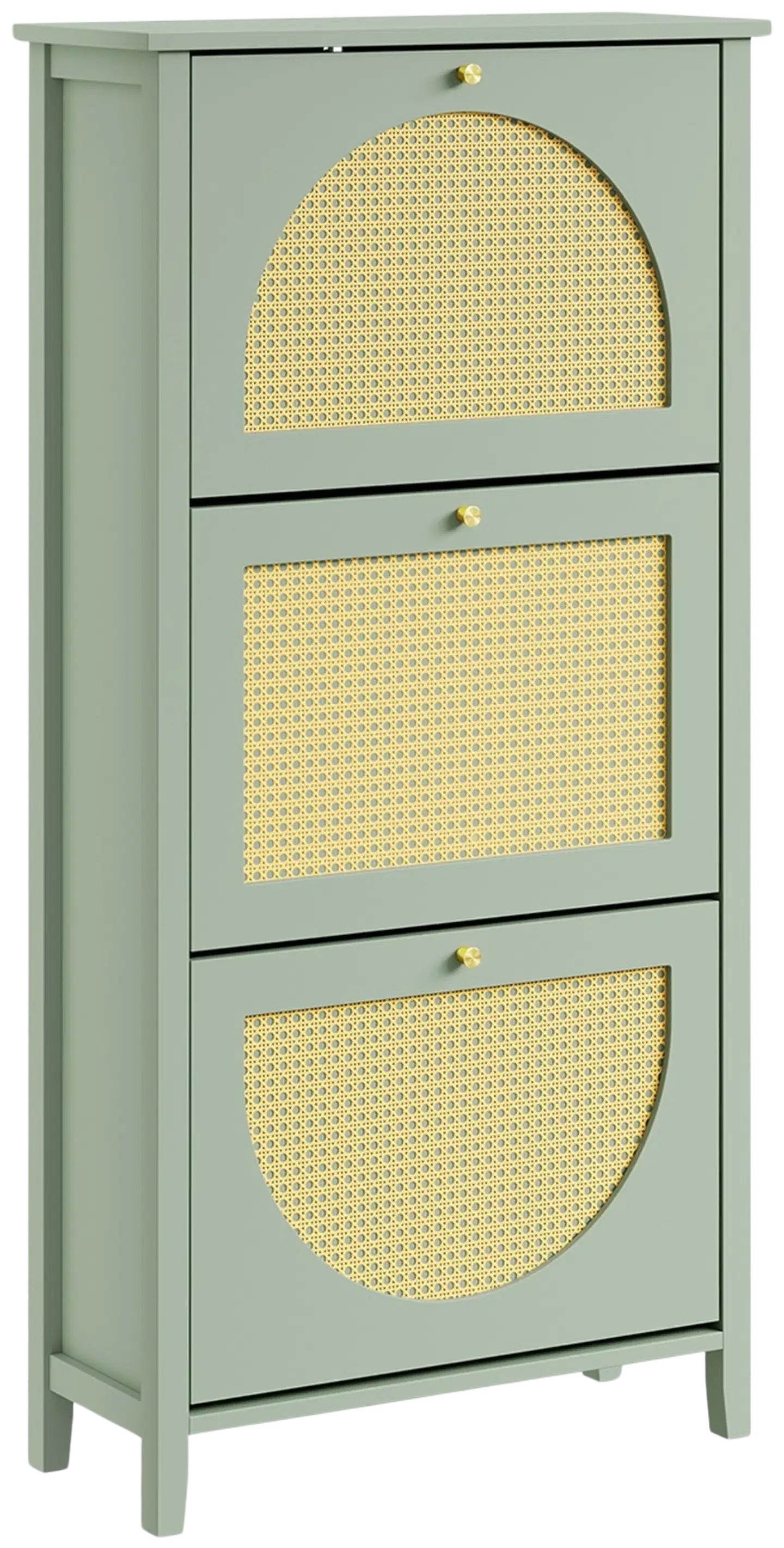 SoBuy kenkäkaappi vihreä FSR222-GR - 1