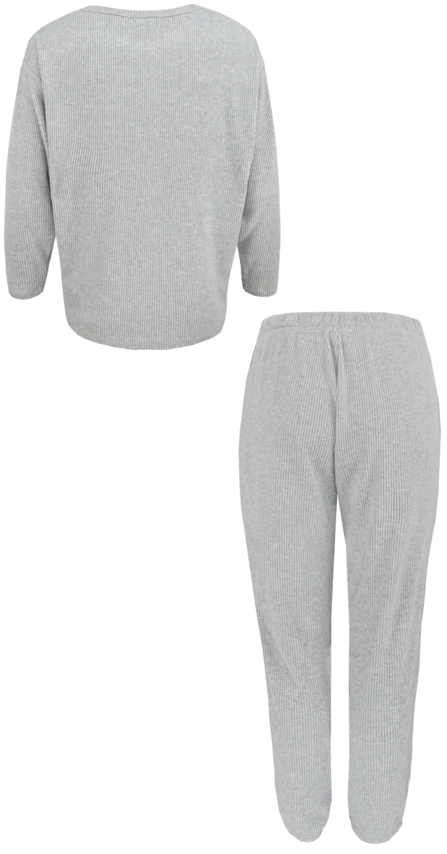 TEX naisten ribbipyjama I993707 - GREY CHINE 2 - 2