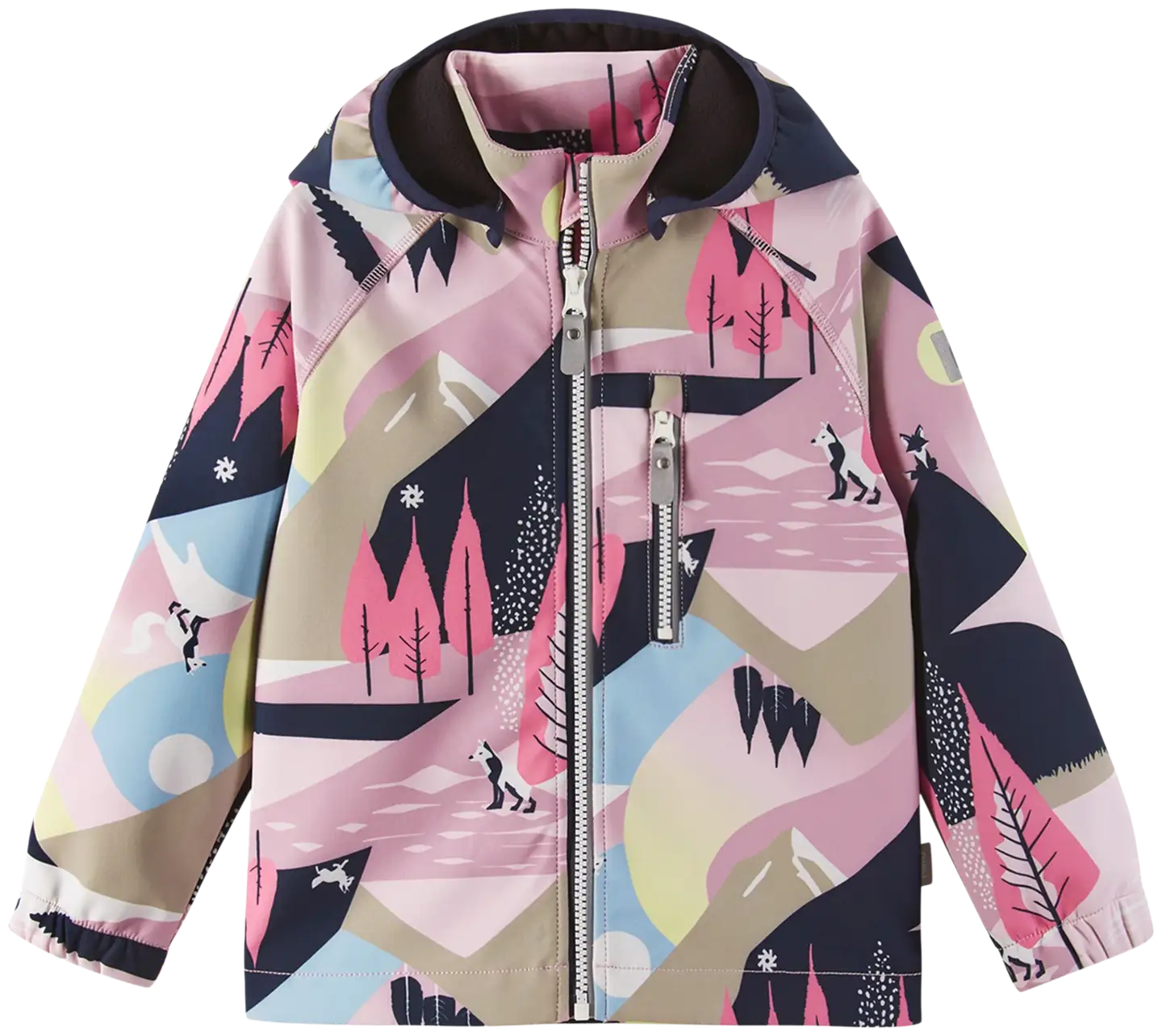 Reima lasten softshell-takki Vantti - Grey Pink - 1