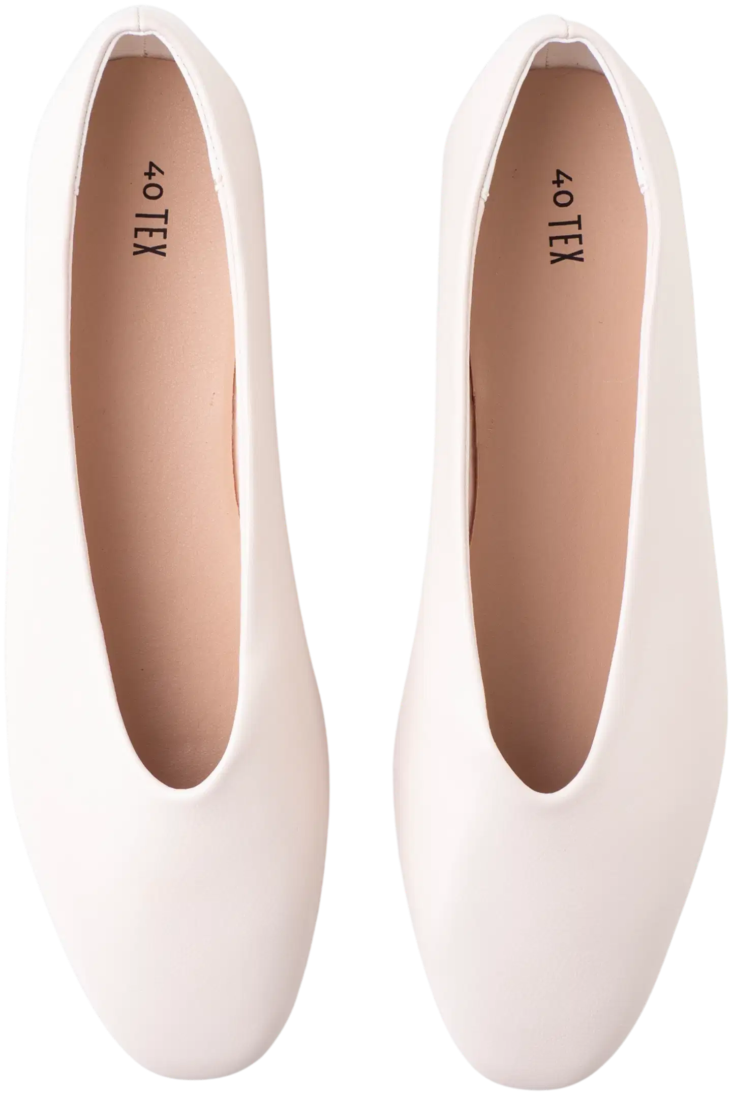 TEX naisten ballerinat I275443 - Off white - 3