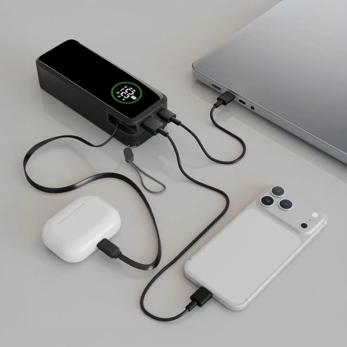 Cellularline Varavirtalähde 65W 20000Mah sisäänkelautuvalla kaapelilla - 4