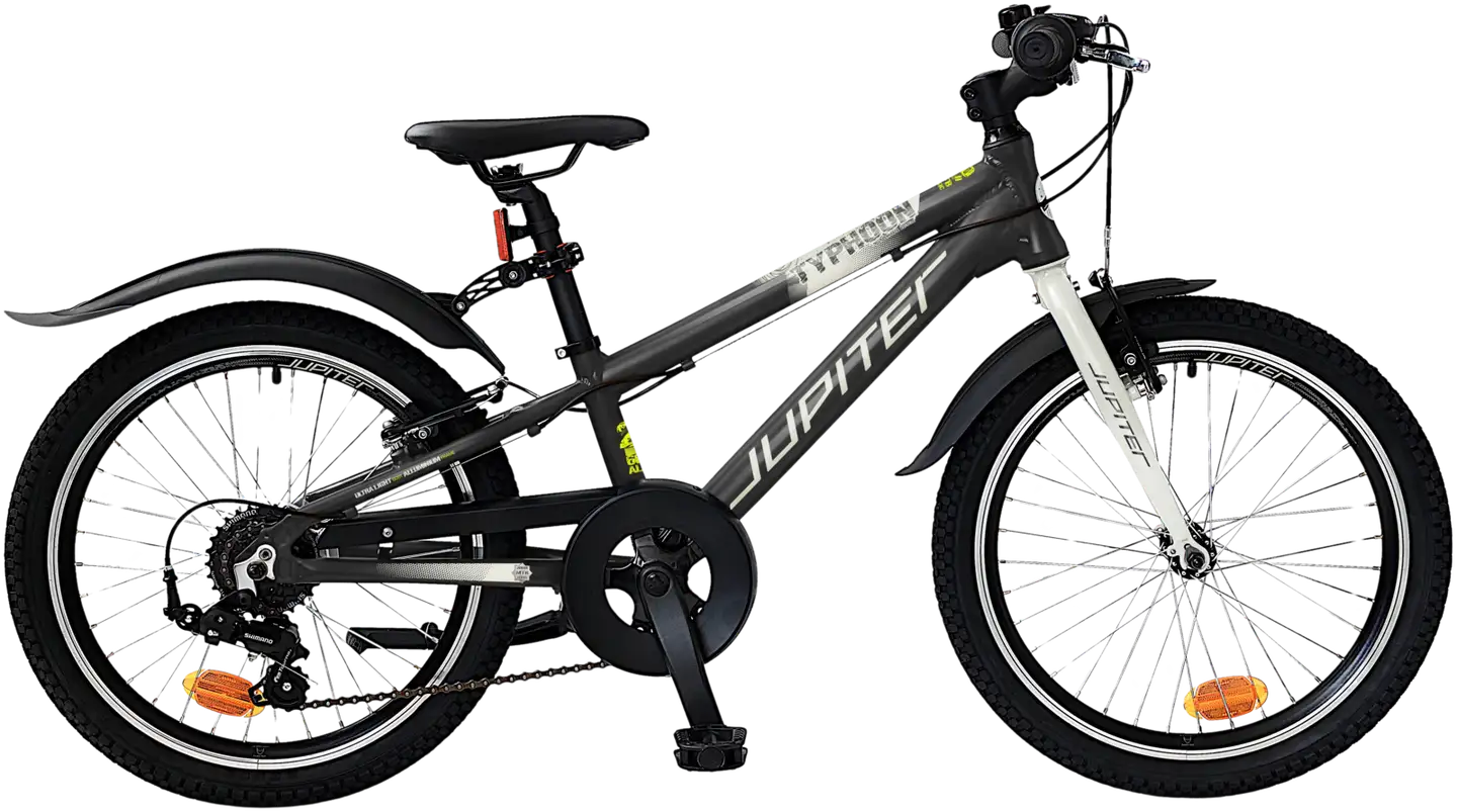 Jupiter Typhoon 20" maastopyörä 7-vaihdetta runko 24 cm musta