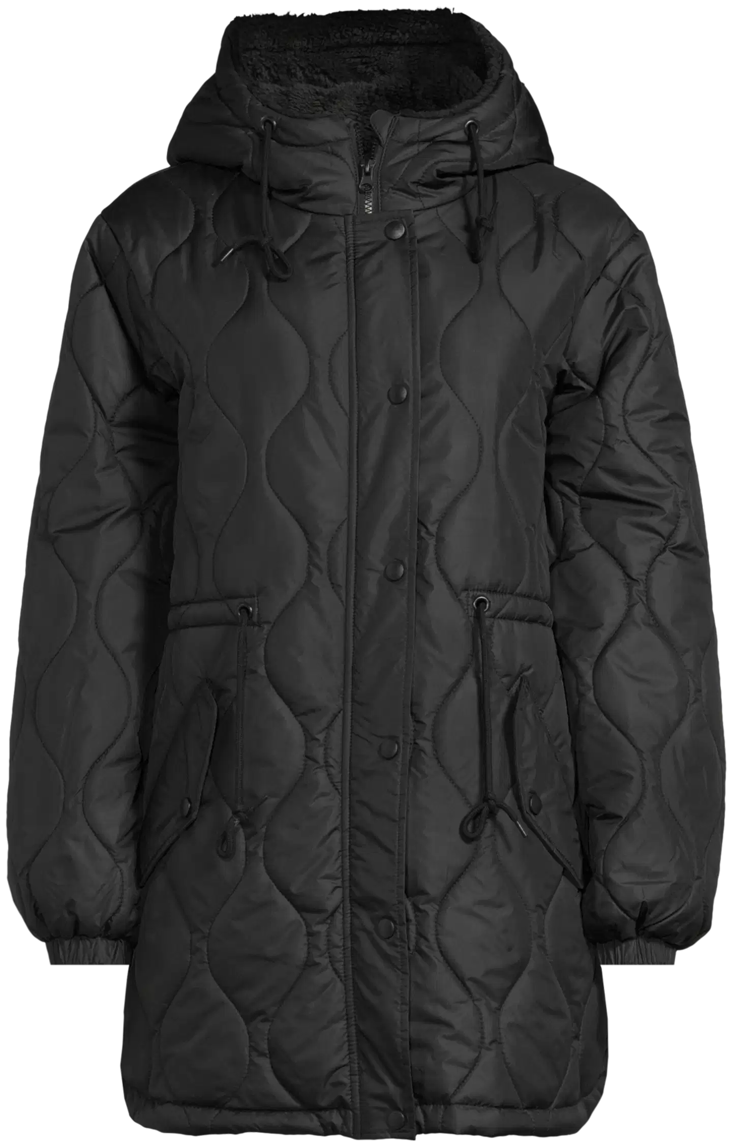 House naisten vanuparkatakki 225H352663 - Black - 2