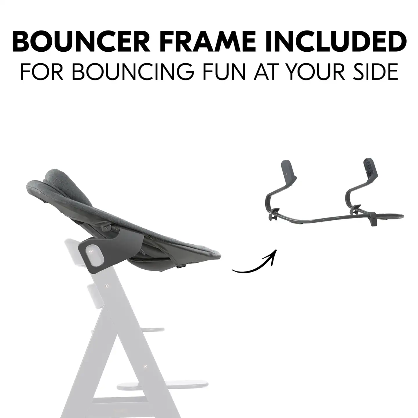 Hauck sitteri Alpha Bouncer Premium tummanharmaa - 14