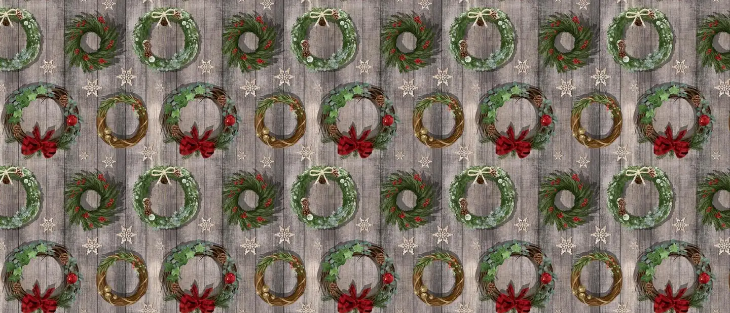 Dolce Vita pöytäliina PVC Chalet Noel green 140x240 cm, 5041/01