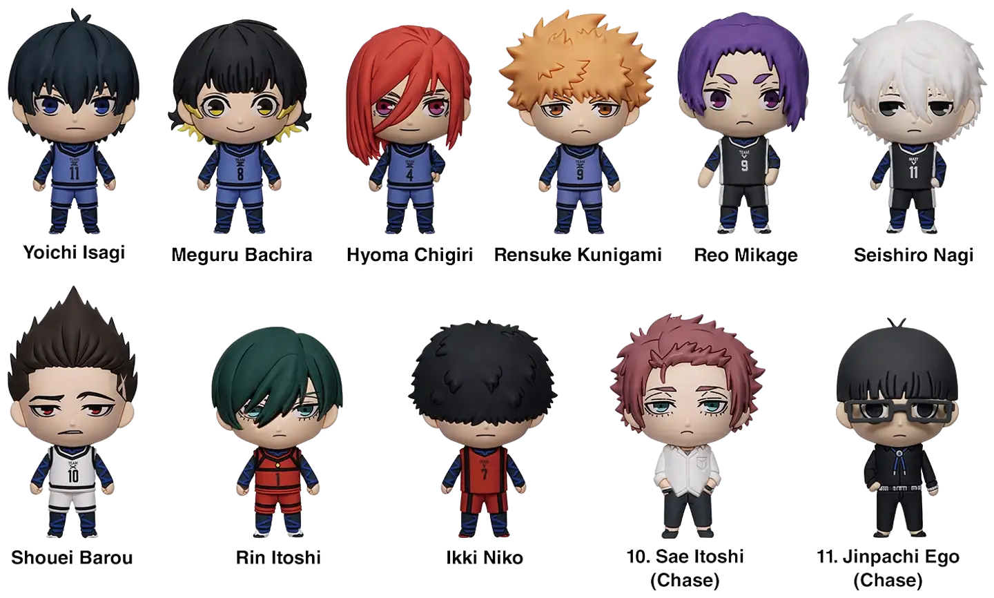 Monogram keräilyhahmo Blue Lock 3D Foam Bag Clip Series 1 - 2