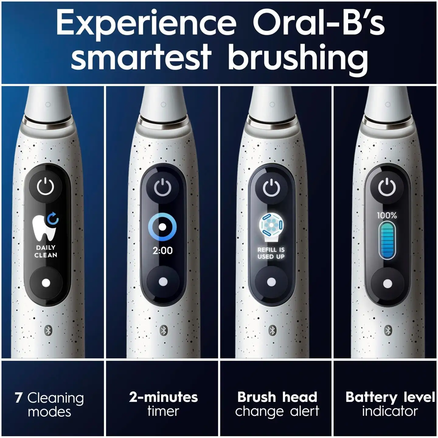 Oral-B iO 10 Stardust White -sähköhammasharja, 1 vaihtoharja, 1 lataava matkakotelo, Designed by Braun - 8