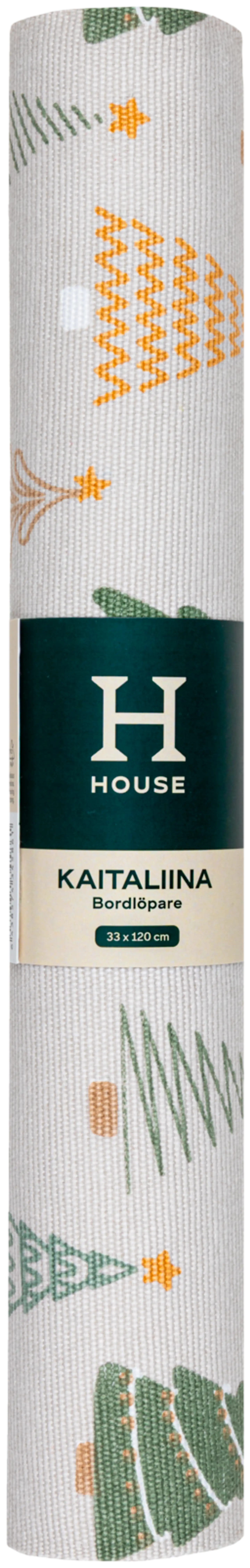 House kaitaliina Christmas trees 33x120 cm beige - 3