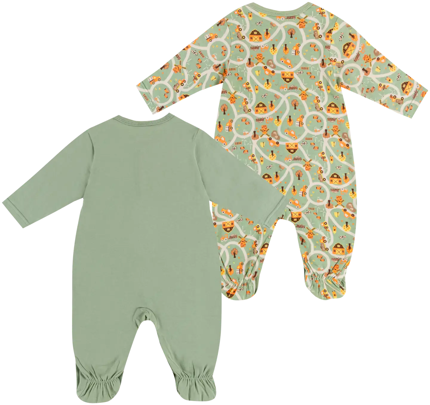 Ciraf vauvojen pyjama 250b242914 2-pack - car road aop / swamp - 2