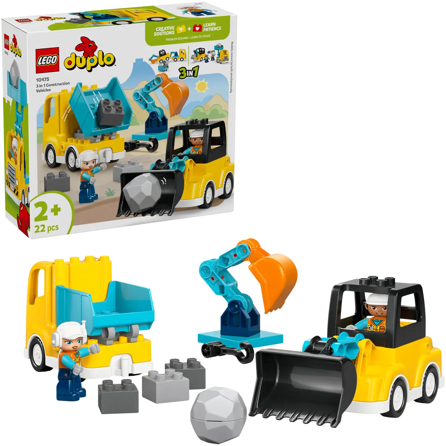 LEGO® DUPLO Town 10475 Työmaa-ajoneuvot 3in1 - 1