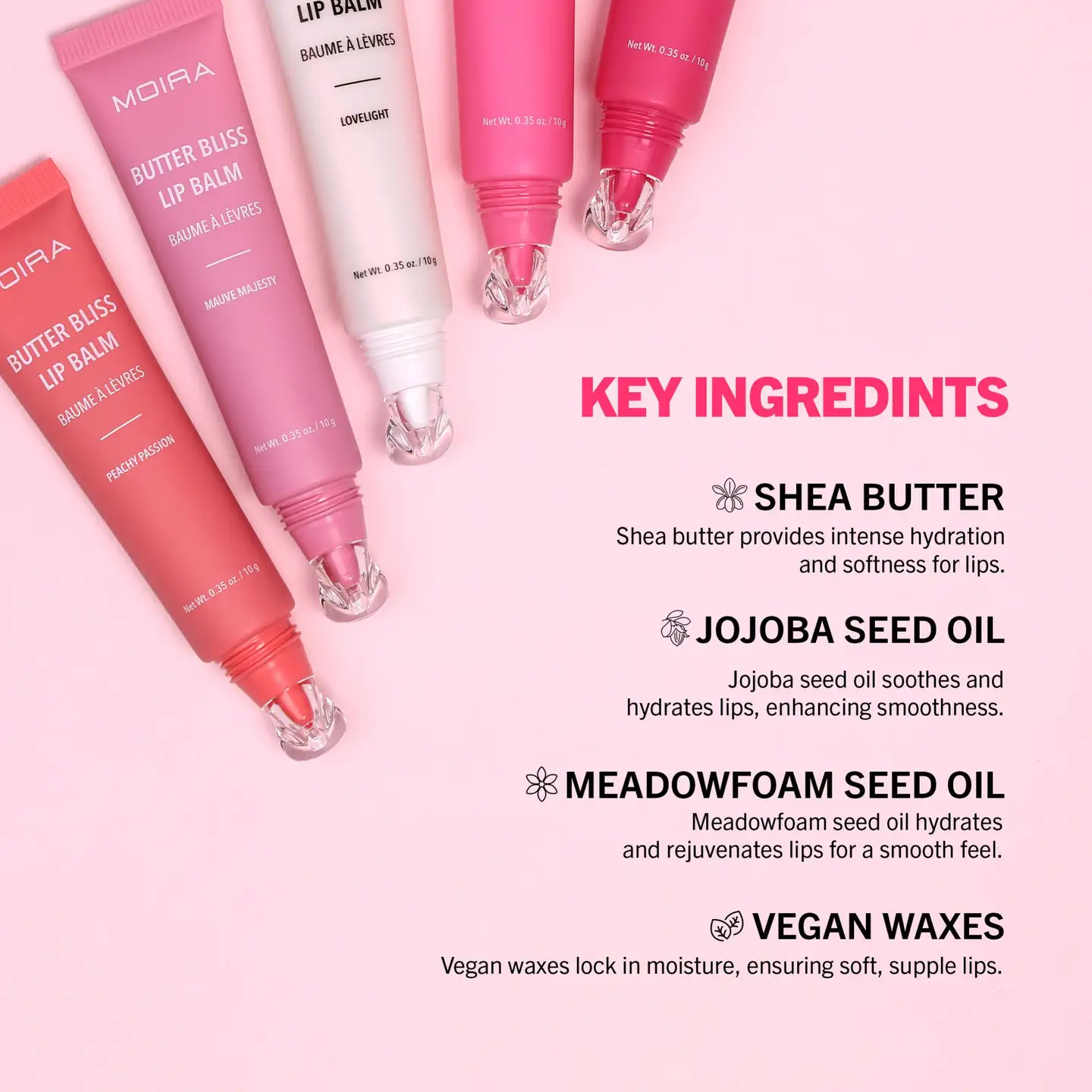 MOIRA Butter Bliss Lip Balm 011 Cotton Candy Cutie -huulirasva 10g - 5