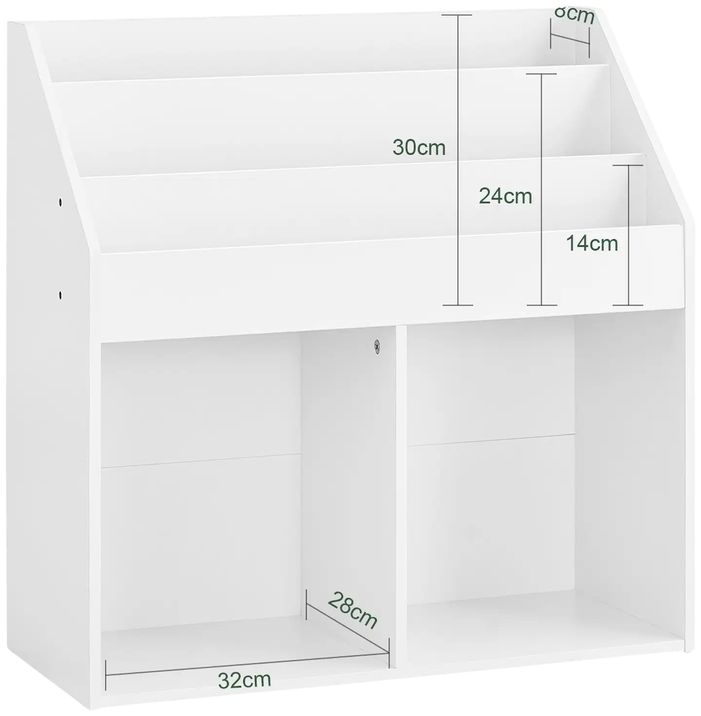 SoBuy lastenhylly valkoinen KMB01-II-W - 3