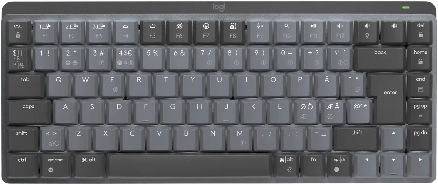 LOGITECH MX Mechanical Mini Minimalist Wireless Illuminated Keyboard - Tactile - GRAPHITE (Nordic) - 2