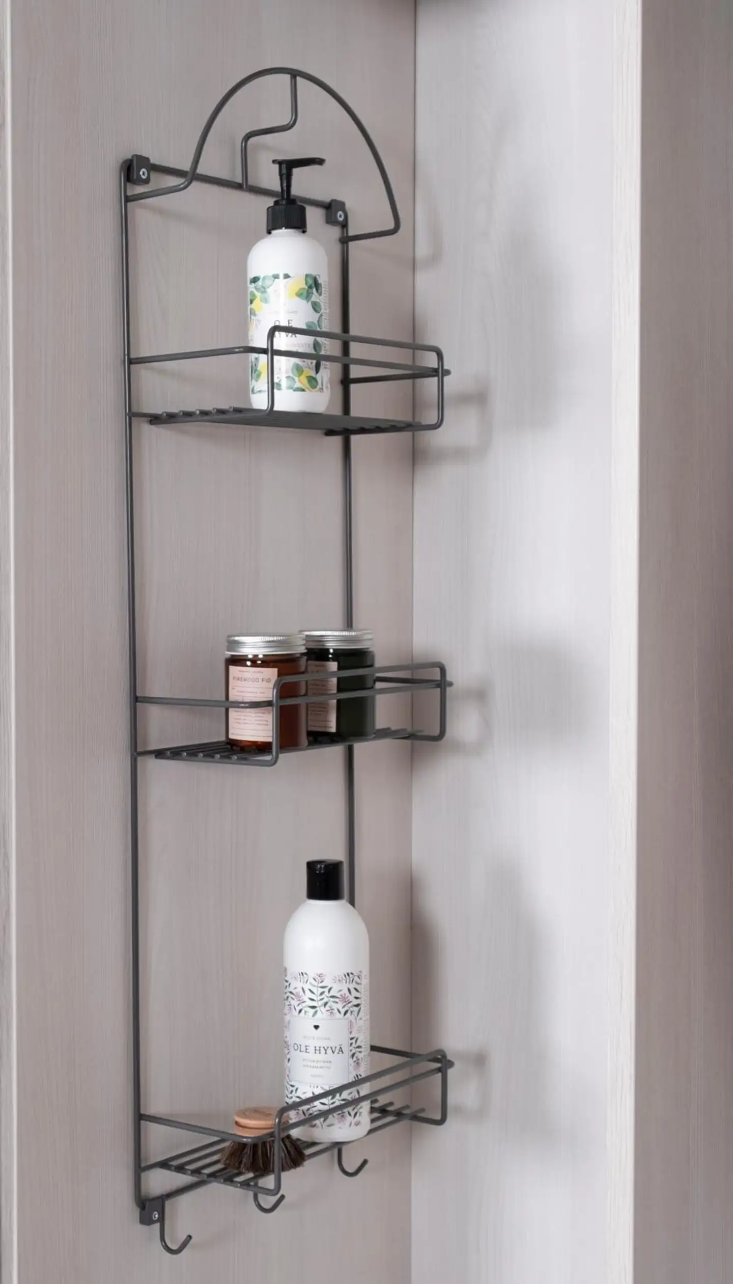 Siivousvälineteline LM 698 305x120x920 antrasiitti - 2