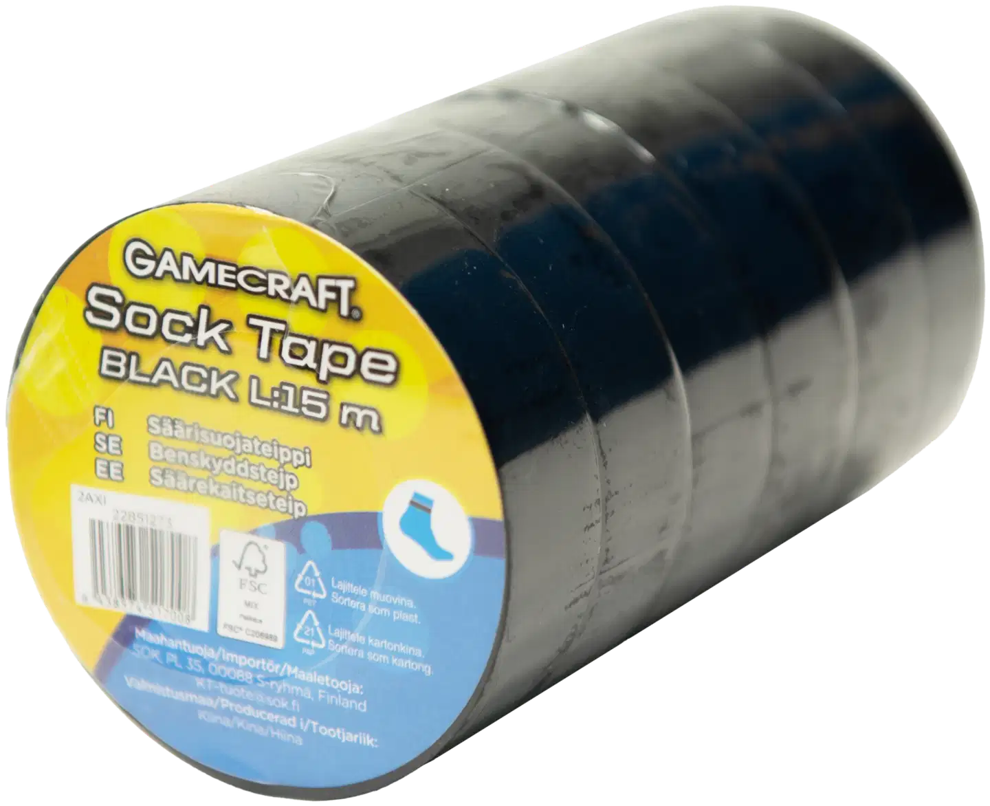 Jalkapallon sukkateippi UB151-B musta