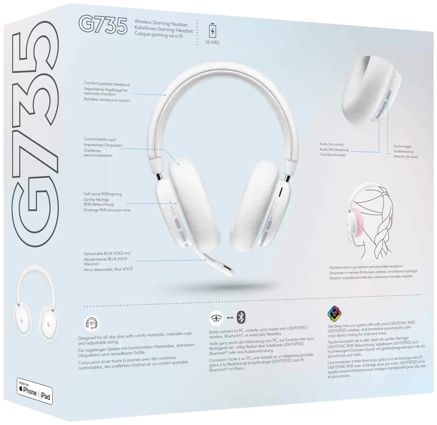Logitech pelikuuloke G735 - 12